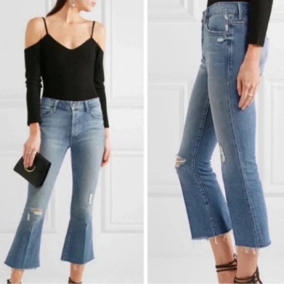MOTHER JEANS The Nomad Crop Fray Twice as Nice 32 - Picture 1 of 9